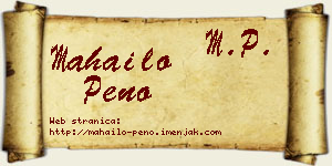 Mahailo Peno vizit kartica